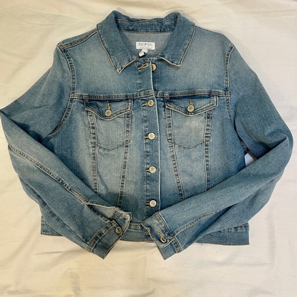 Sofia Vergara Denim Jean Jacket Ladies Size L - Picture 4 of 10